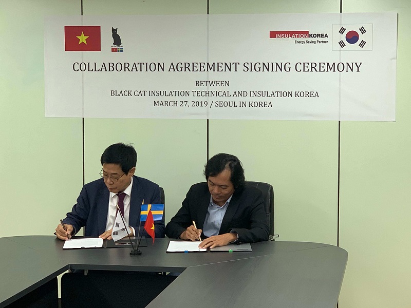 Agreement signing ceremony between Black Cat Insulation and Korea Insulation
