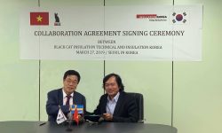 Agreement signing ceremony between Black Cat Insulation and Korea Insulation