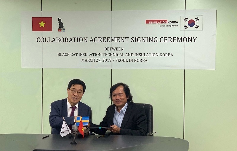 Agreement signing ceremony between Black Cat Insulation and Korea Insulation