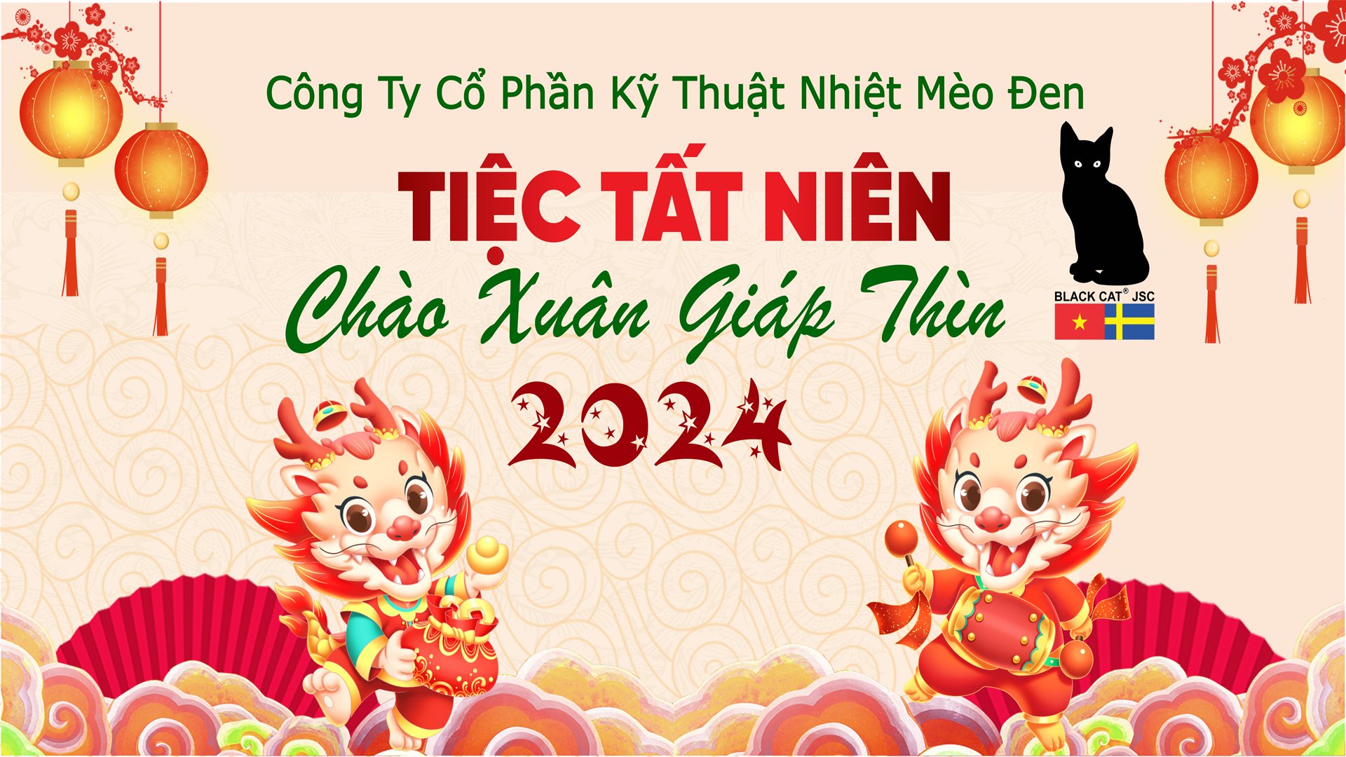 Tiệc tất niên công ty Mèo Đen Chào xuân giáp thìn 2024