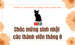 Chúc mừng sinh nhật nhân viên công ty Mèo Đen trong tháng 8