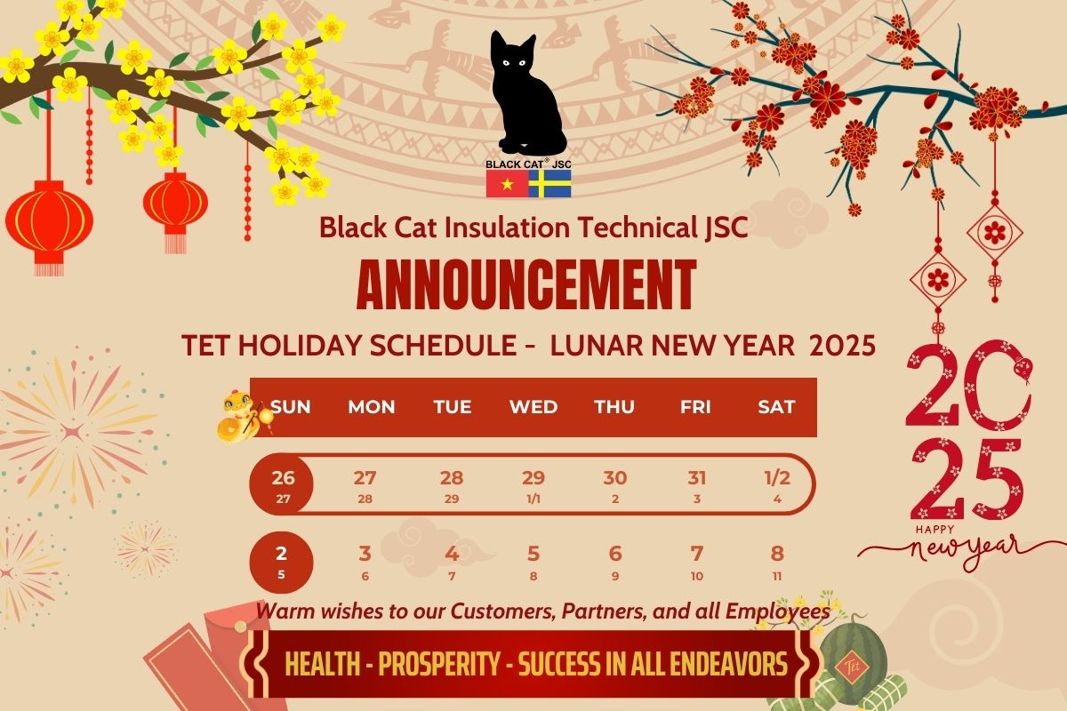 Black Cat JSC ANNOUNCEMENT OF LUNAR NEW YEAR 2025 HOLIDAY SCHEDULE