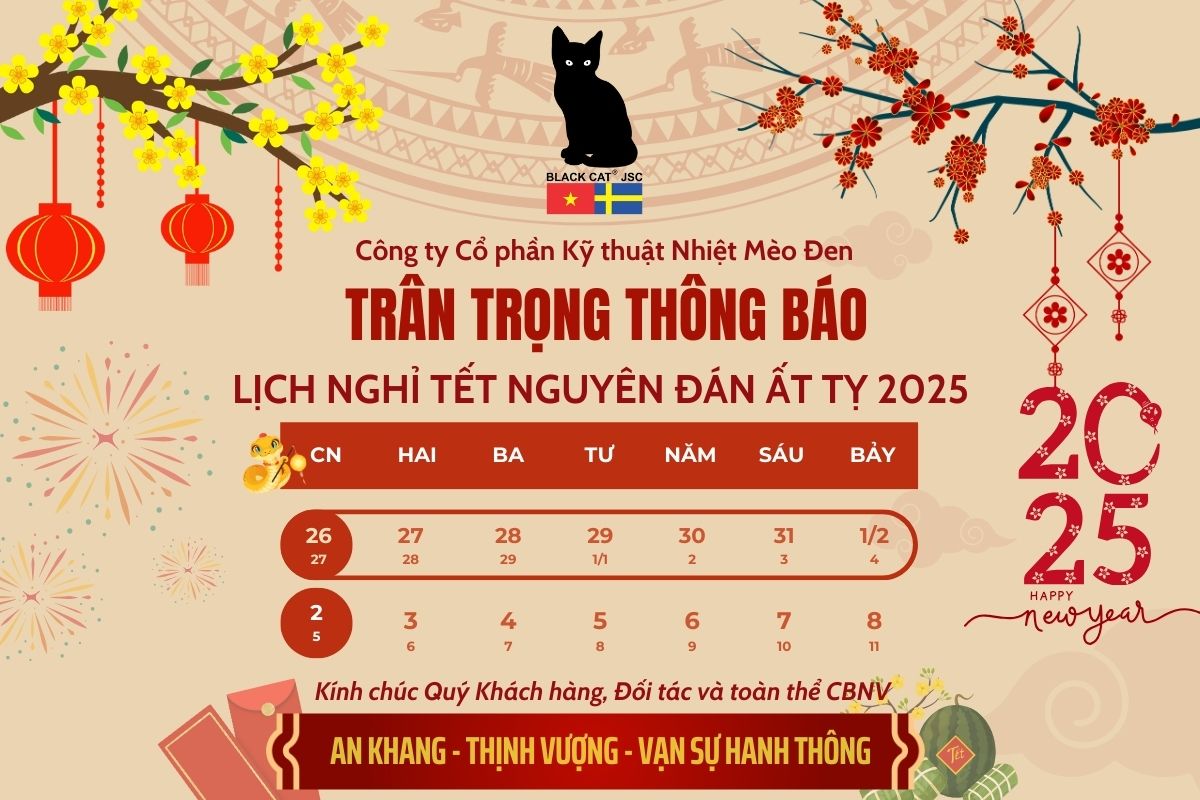 Thông báo nghỉ tết nguyên đáng Ất Tỵ 2025