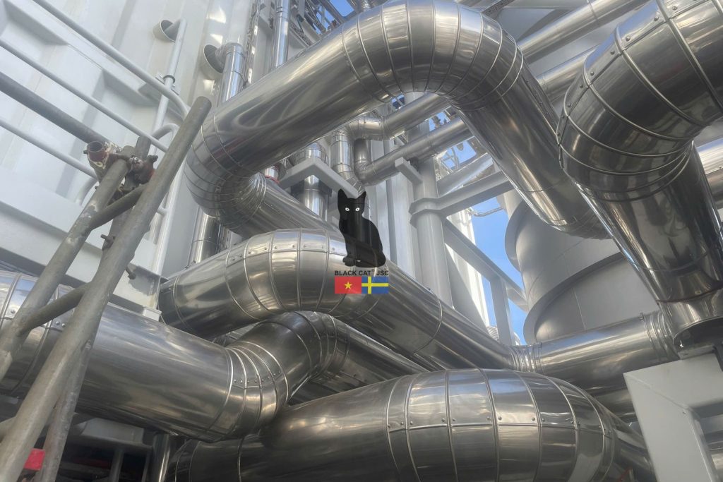 Highlighted Project: Black Cat Insulation Technical JSC provided thermal insulation services for the piping system of an HRSG installation.