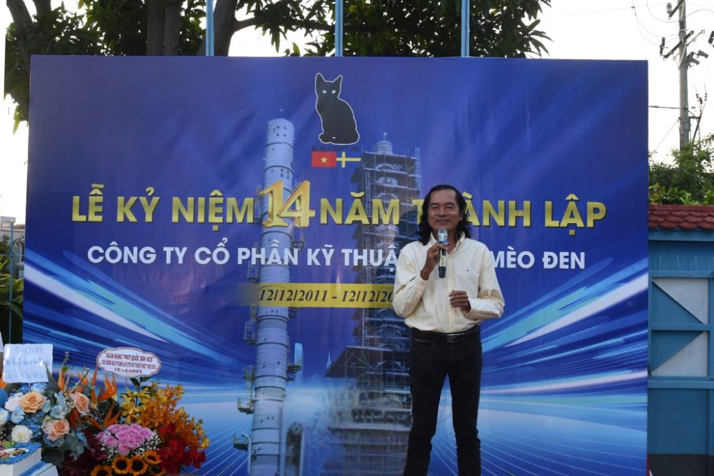 Chủ Tịch HĐQT Công ty Mèo Đen phát biểu tại sự kiện 