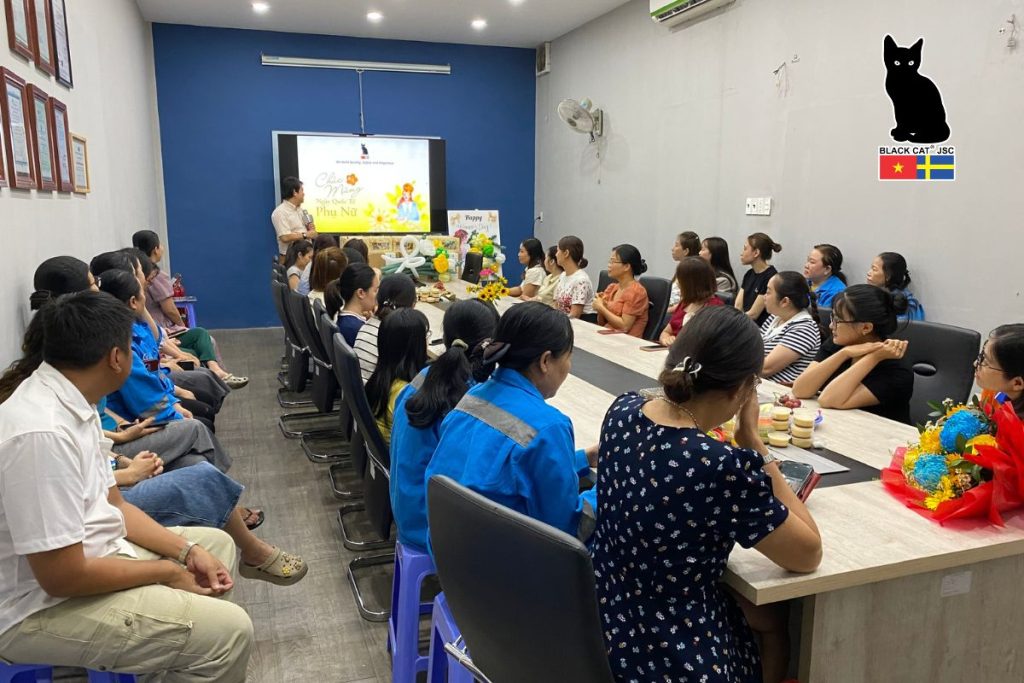 An overview of the celebration program for International Women’s Day (March 8) at Black Cat Insualtion Technical Joint Stock Company.
