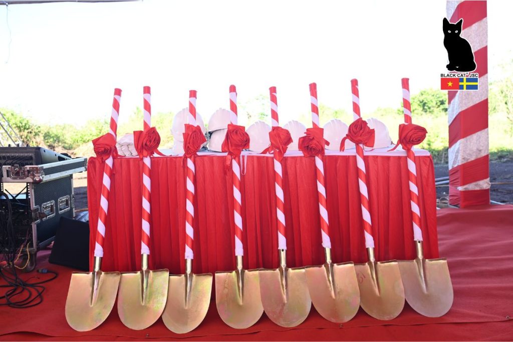 An overview of the groundbreaking ceremony for the new factory at Dat Do I Industrial Park, 20 October 2026.